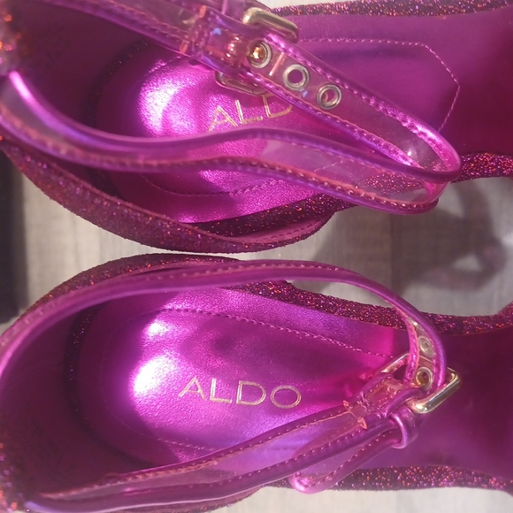 NWOT ALDO Hobo Rhinestone Pumps Plate Form Wedding Women Shoes - Picture 8 of 10